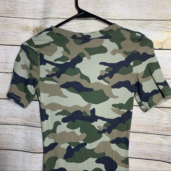 Camo T-shirt Bodycon Dress - Picture 4 of 6